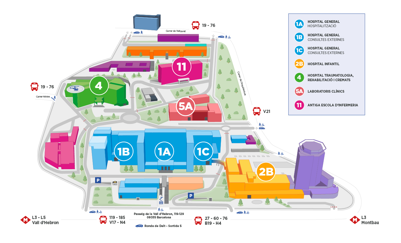 Mapa dels punts d'acreditació de la jornada de portes obertes per a residents