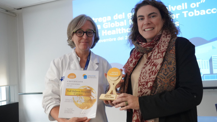 Guardó “nivell or” de la Global Network for Tobacco Free Healthcare Centers